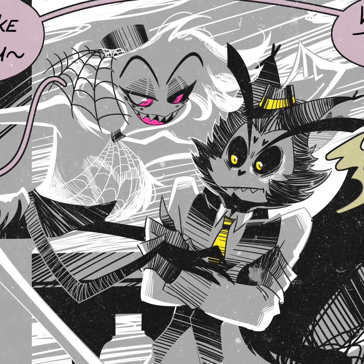 Smoxtart's tweet image. Just wanna remind you that Husk checked Angel&apos;s fluff more than a year ago in Black Widow comic 😏😏😏
#huskerdust #Angeldust #Husk