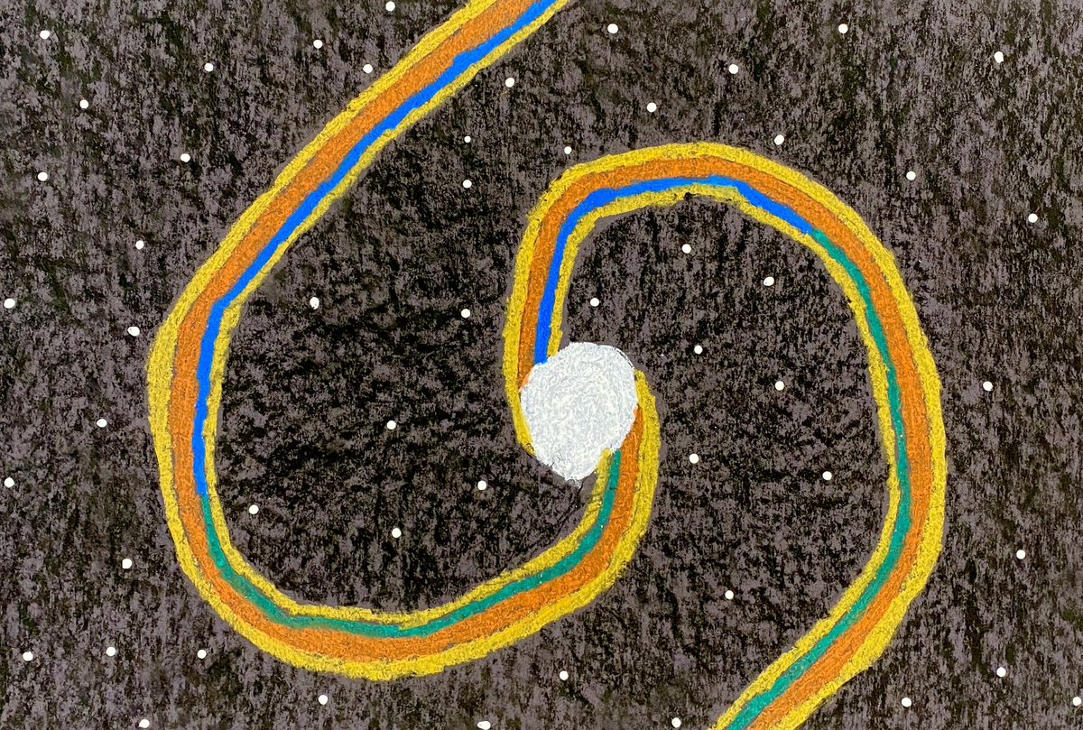 ArtroomLes's tweet image. Our 2nd graders created mixed media galaxies, and the results are out of this world! 🌌✨
Explorations in oil pastels, paint, and glue. So proud of these tiny artists with huge imaginations! 🚀🎨
#mixedmedia #lesltps #elementaryart @KBurke4242