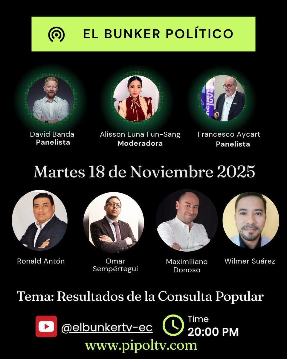 Mañana esto estará de lujo <a href="/fmaycart/">Francesco Aycart C.</a> <a href="/DavidBandaP/">David Banda</a> <a href="/RonaldAntonCPI/">Ronald Anton</a> <a href="/omaroszG/">Omar Sempértegui Zabala</a> <a href="/mdonosomuller/">Maximiliano Donoso Muller</a> <a href="/Suarez_Wilmer/">Wilmer Suárez</a>

Link:
youtube.com/live/ZCkK7VV6p…
