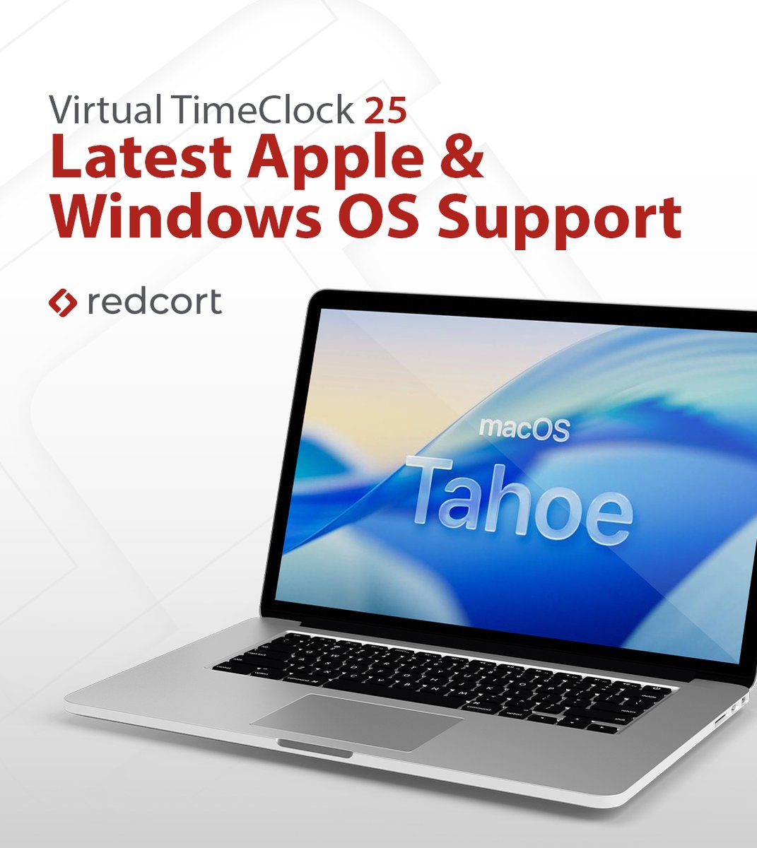 TimeClockTweets's tweet image. Virtual TimeClock 25 fully supports macOS 26 Tahoe. With a modern interface, enhanced dark mode, and compatibility across Mac and Windows, it’s the most polished version of our employee time clock software yet.
redcort.com/timeclock/supp…