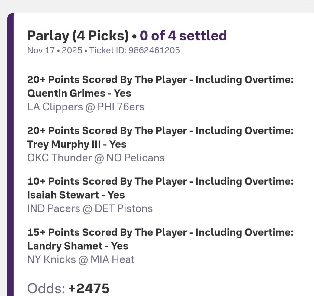 MendoMagicPicks's tweet photo. NBA Parlay 11/17 https://t.co/Bx2bRLdLMM