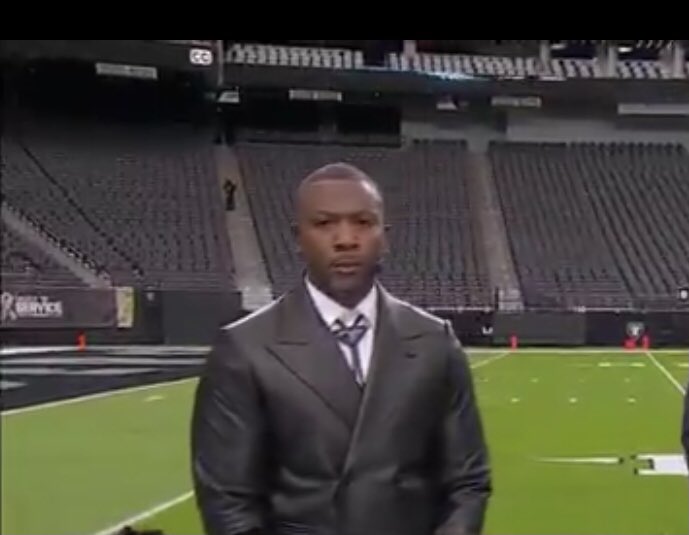 evslade's tweet photo. Why is Ryan Clark out here on TV dressed like the future gay Gestapo? https://t.co/1XXITnZG6k