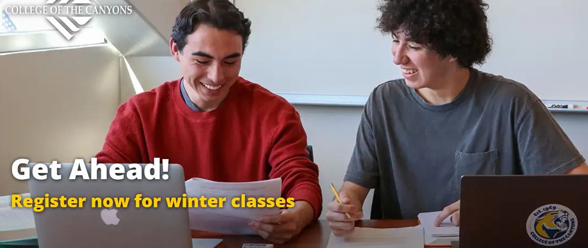Students looking to get ahead can now register for the Winter 2026 session, which features more than 340 class sections offered in a variety of learning formats. Please contact our Admissions &amp; Records Office at 661-362-3280 or visit us in person. We are here to help!