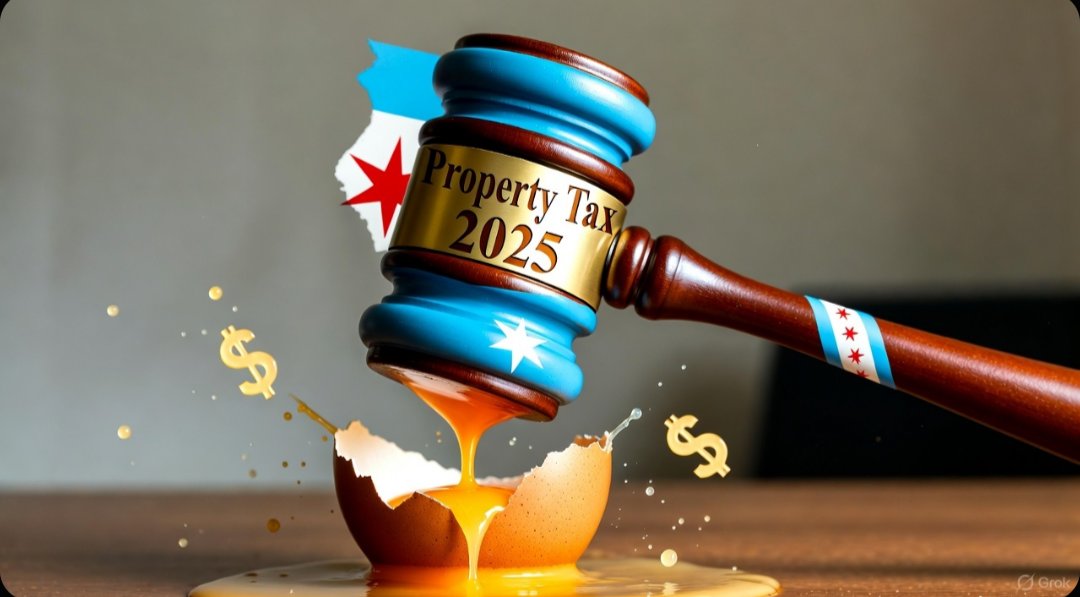 Chicago just cracked: Brandon Johnson’s 2025 property tax hike is here.

 Started as a 100% jump, still passed a sneaky percentage increase that’s hitting every homeowner’s bill right now.

Promise broken. Nest raided.  #EggMAGA #Chicago #NoNewTaxes