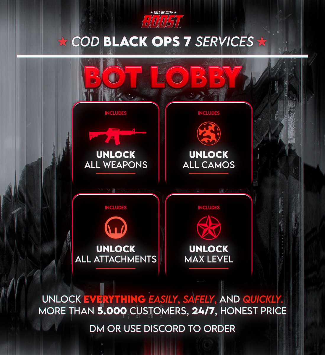 CodBotLobby's tweet image. Open spots for Bot Lobby now , best price around &amp;amp; no waiting queue

3 lobbies-$25
5 lobbies-$35
10 lobbies-$60
20 lobbies-100

$500 for BOP7 Lifetime Unlimited lobbies 
Play Until all weapons to Singularity 🔥

Dm us or join our discord 👇

dsc.gg/willservices

#cod22 #Bop7