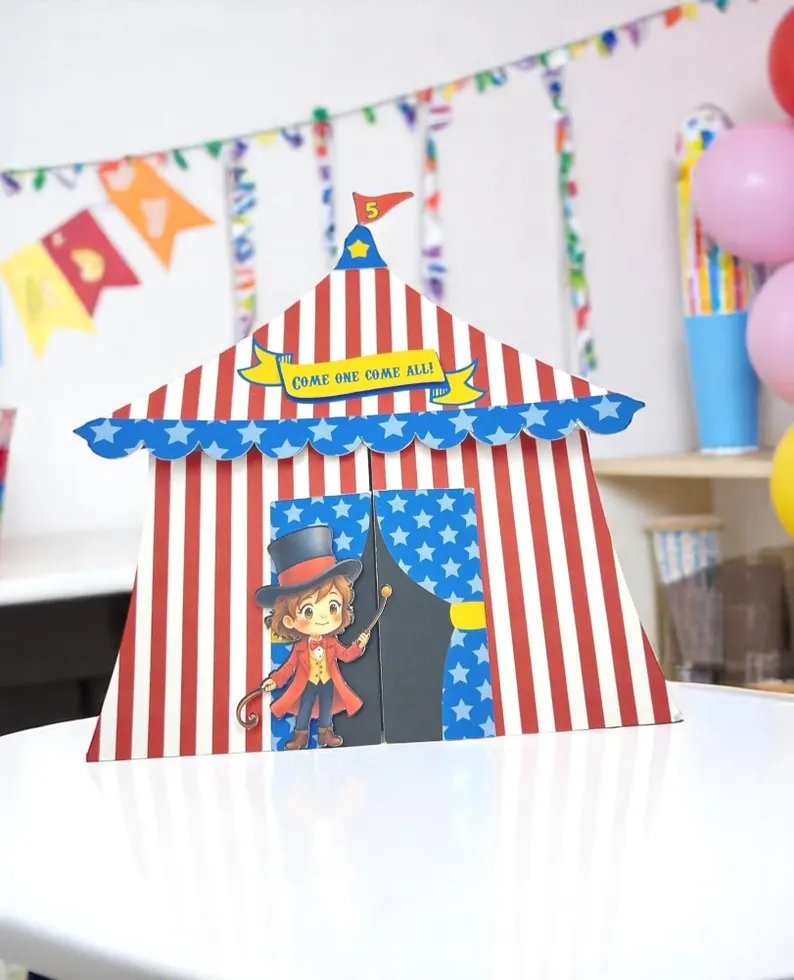 Check this out from Angelica at <a href="/Athyme2beecomfo/">Angelica</a> and her shop on #Etsy

Circus Tent Birthday Invitation: Handmade Carnival Party Decor
etsy.com/listing/429558…

#partysupplies #starseller #etsyshop #handmade #papercraft