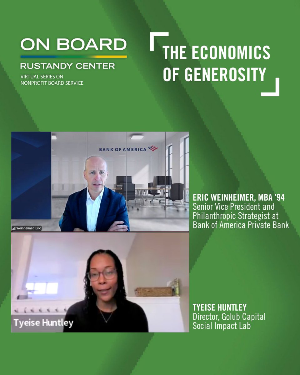 Eric Weinheimer, MBA ’94, senior vice president and philanthropic strategist at Bank of America Private Bank, shared insights from the 2025 Bank of America Study of Philanthropy and strategies nonprofits can employ to more effectively reach affluent donors.