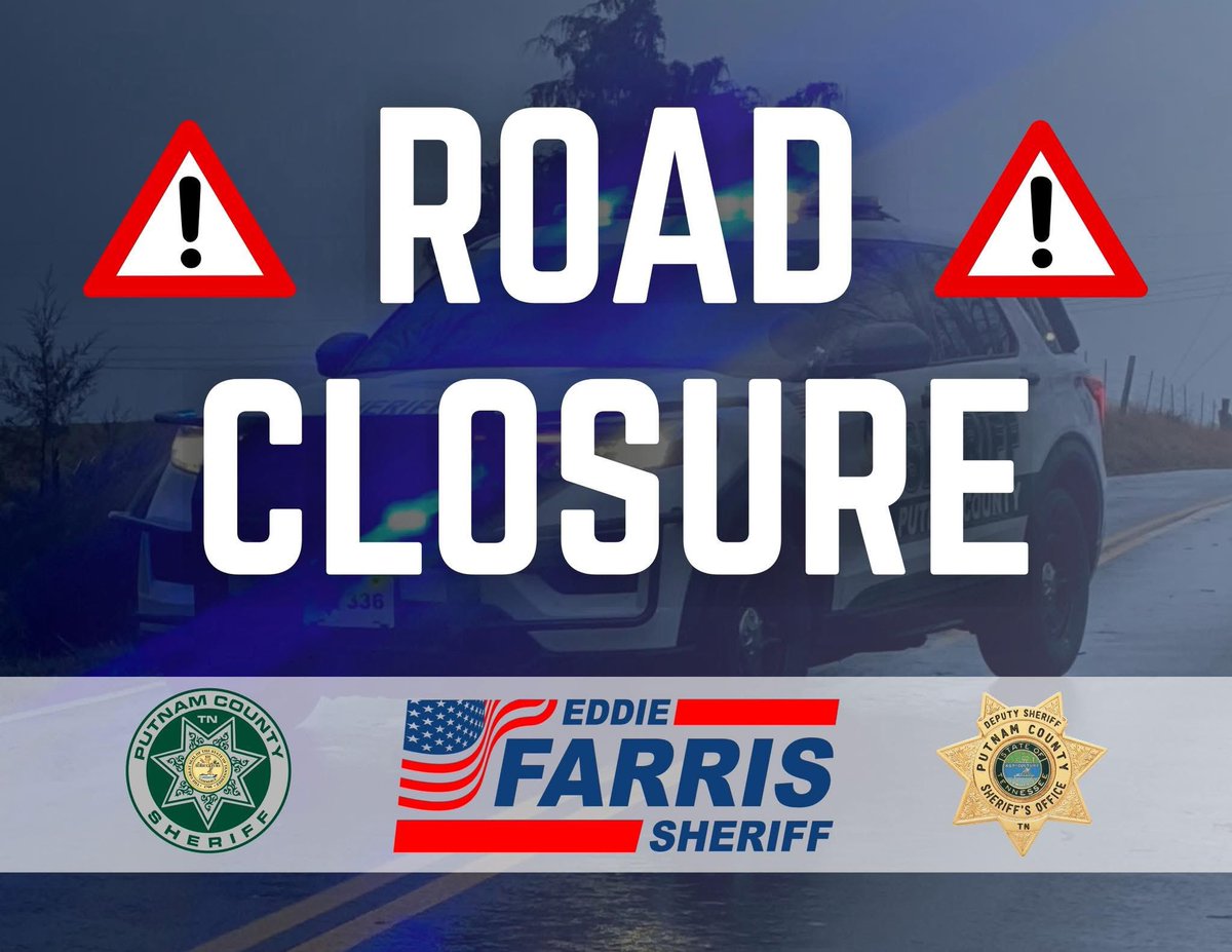 putnamsheriffTN's tweet photo. ‼️ROAD CLOSURE‼️

Clarkrange Hwy at Meadow Creek Rd is currently closed due to a critical wreck. There is a large emergency presence in the area. Please avoid this area and take alternate routes. 

As always, you can contact us at (931) 528-8484. https://t.co/yHMesBdoHb