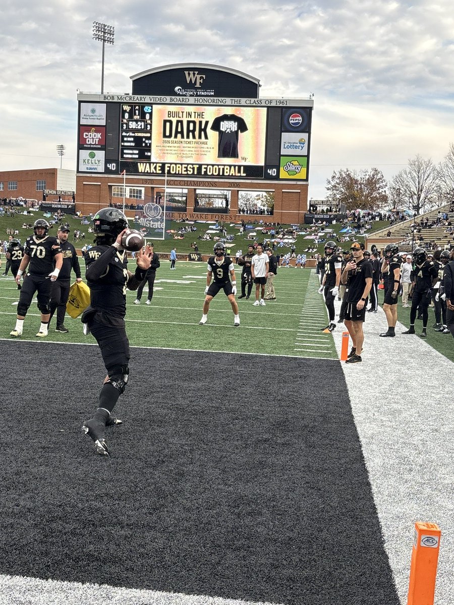 Thank you <a href="/WakeFB/">Wake Forest Football</a> <a href="/tygatson/">Ty Gatson</a> and <a href="/tbarragan5/">Tyler Barragan</a> for the game invite!! I really enjoyed my time there and planning on coming back!!
<a href="/CoachDickert/">Jake Dickert</a>  <a href="/Adam_Pilapil/">Coach AP</a>  <a href="/chase1jones/">Chase Jones</a>