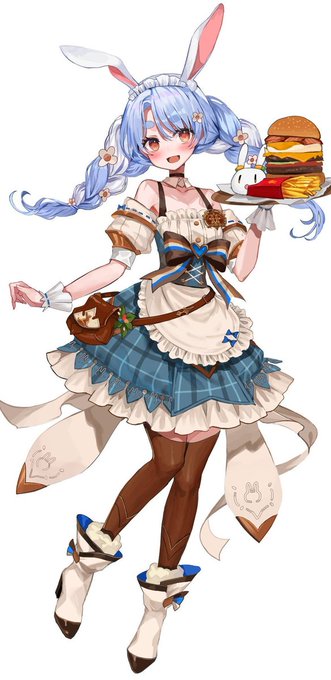 「特製ペコちゃんバーガー!おあがりよッ」