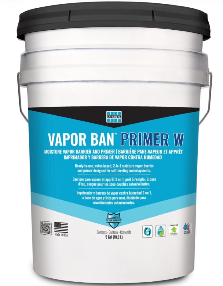 KB_Resource's tweet image. LATICRETE announces VAPOR BAN™ Primer W, a water-based, epoxy-free solution that delivers one-step moisture control. Installers gain faster application, healthier work conditions, and high-performance results rated for 100% RH. Learn more on KB-Resource: bit.ly/49oXTQP