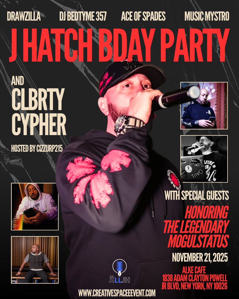 🔥 The Jhatch Birthday Party Celebrity Cypher is loading! Celebrity DJs. Heavy hitters. Major vibes. Don’t miss it.

Tickets- creativespaceevent.com/creative-space…