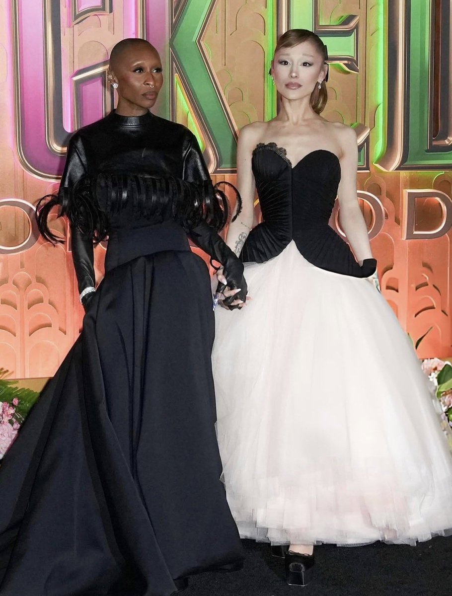 Ariana Grande and Cynthia Erivo at Wicked For Good premiere in New York #WickedForGood