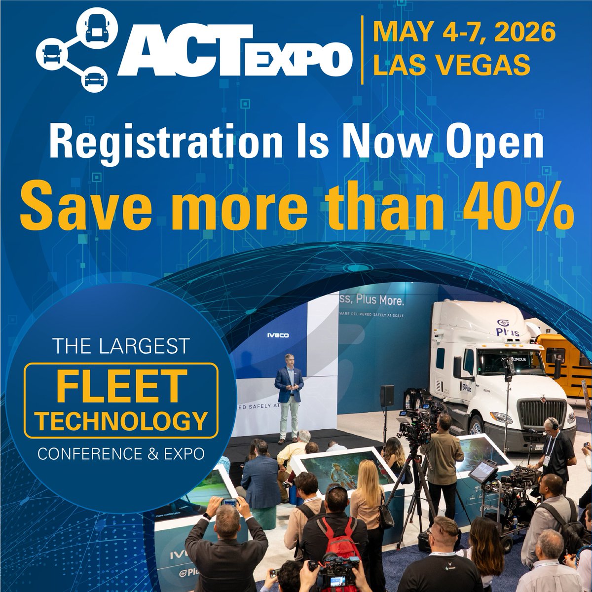 Early Bird Registration for #ACTexpo 2026 is live! Join the fleets and innovators shaping the future of transportation. Secure your pass by December 12 to save more than 40%. ow.ly/jkJG50XcGLo