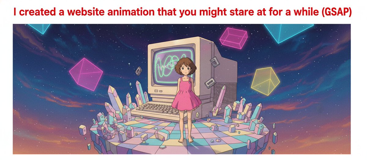 WebDevHyper's tweet image. I wrote a new post on DEV Community. 😄
Title: “🧐I created a website animation that you might stare at for a while (GSAP)🎨”
dev.to/webdeveloperhy…
#GSAP #AI #WebDev #CSS #Nodejs #Nextjs #React