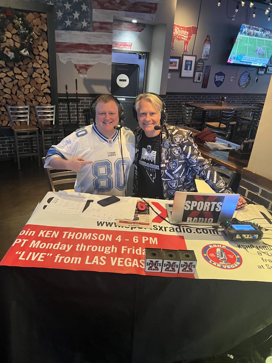 HERE WE GO!! ⁦<a href="/sportsxradio/">Sports X Radio</a>⁩ w/ ⁦<a href="/kenthomson87/">Ken Thomson</a>⁩ ⁦<a href="/ChristianWinn/">Chris Winn</a>⁩ “LIVE” #AMAZING ⁦<a href="/Virgilsrealbbq/">Virgil's Real BBQ</a>⁩ #LasVegas ⁦<a href="/Raiders/">Las Vegas Raiders</a>⁩ ⁦<a href="/dallascowboys/">Dallas Cowboys</a>⁩ #MNF - Show AIRS NOW! 4-6 PM #KSHP #AM1400 /107.1 FM &amp; #worldwide from SportsXradio.com