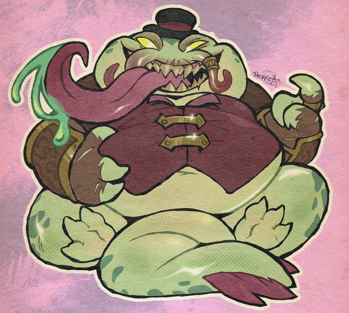 Wiggly Smol for XolotlBoarhead
He requested the retro effect on it and it looks AWESOMEEE!!