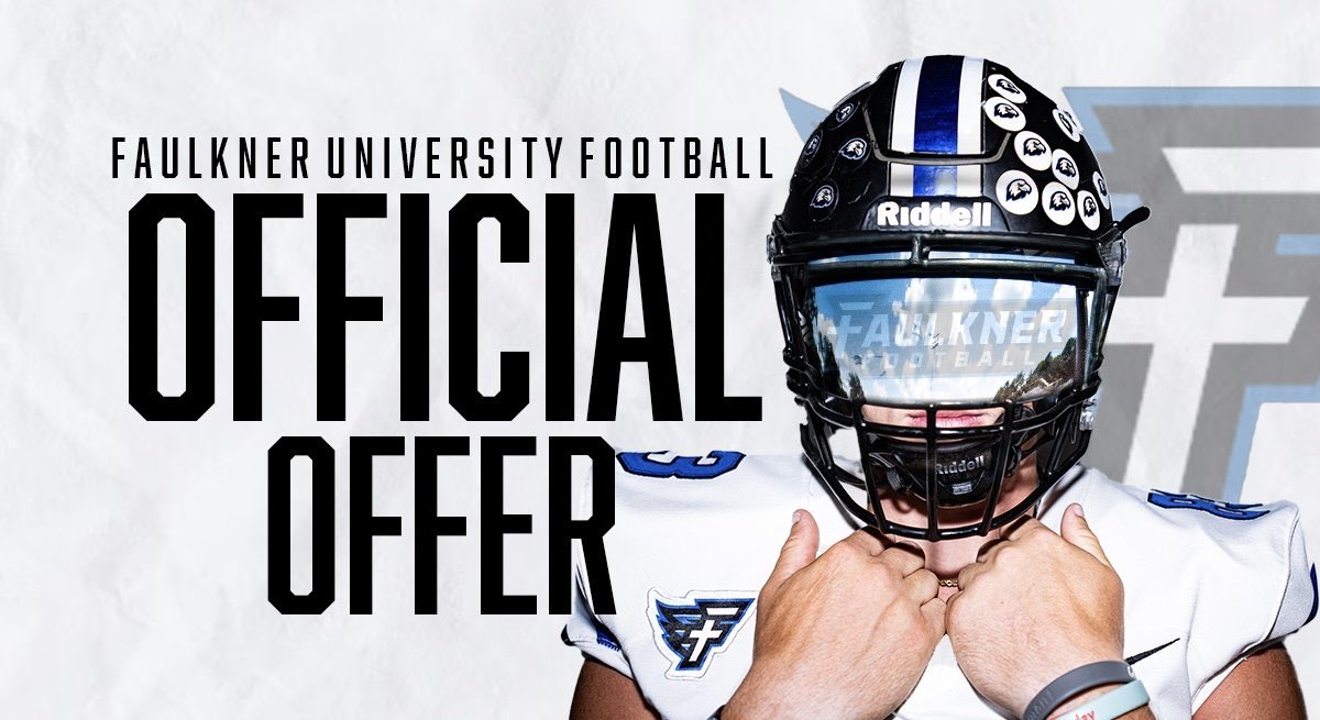 After a great conversation with <a href="/CoachNAnderson/">Nick Anderson</a> I am blessed to receive my first offer from Faulkner University #agtg <a href="/CoachSenior2/">Coach Senior</a> <a href="/perk3445/">Jeremy Perkins</a> <a href="/AsaMartin_/">Asa</a> <a href="/AustinFootball_/">Austin Football - Decatur, AL</a> <a href="/RecruitsAlabama/">Alabama Recruits</a> <a href="/RecruitTheA/">Austin FB Recruiting</a> <a href="/AL7AFootball/">Alabama7AFootball</a>