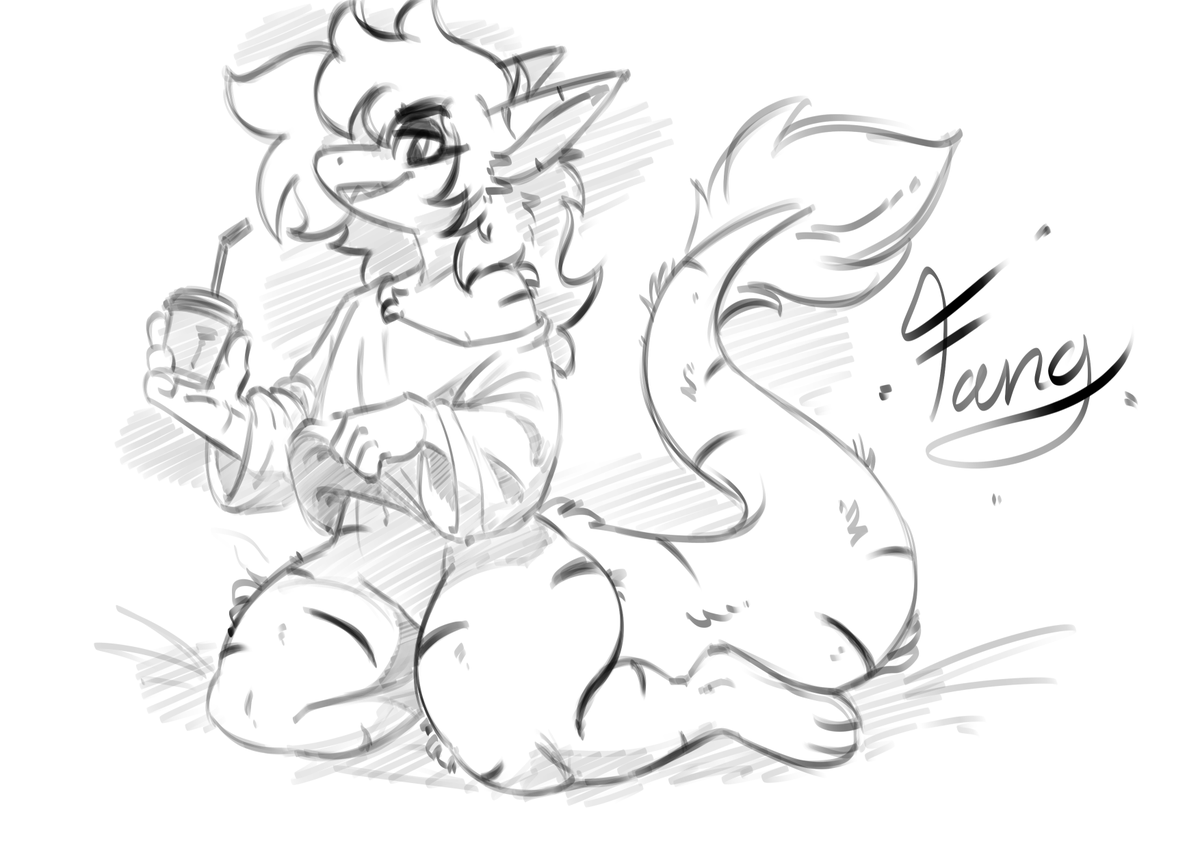 But what is between their legs!? We may never know.
Mostly because I don't know. 
.
.
.
Fluffy.

#furry #furryartist #furryfandom #furryarwork #furrycommunity #furryart #art #artist #sketch #fluffy #shark