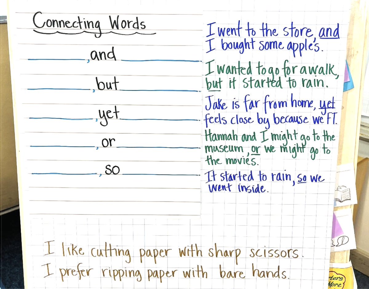 teacher2teacher's tweet image. ⚓️ Anchor chart alert! This classroom resource supports T Melissa&apos;s Ss in using connecting words to build more complex sentences:

instagram.com/p/DPzXJsnEQAX/…