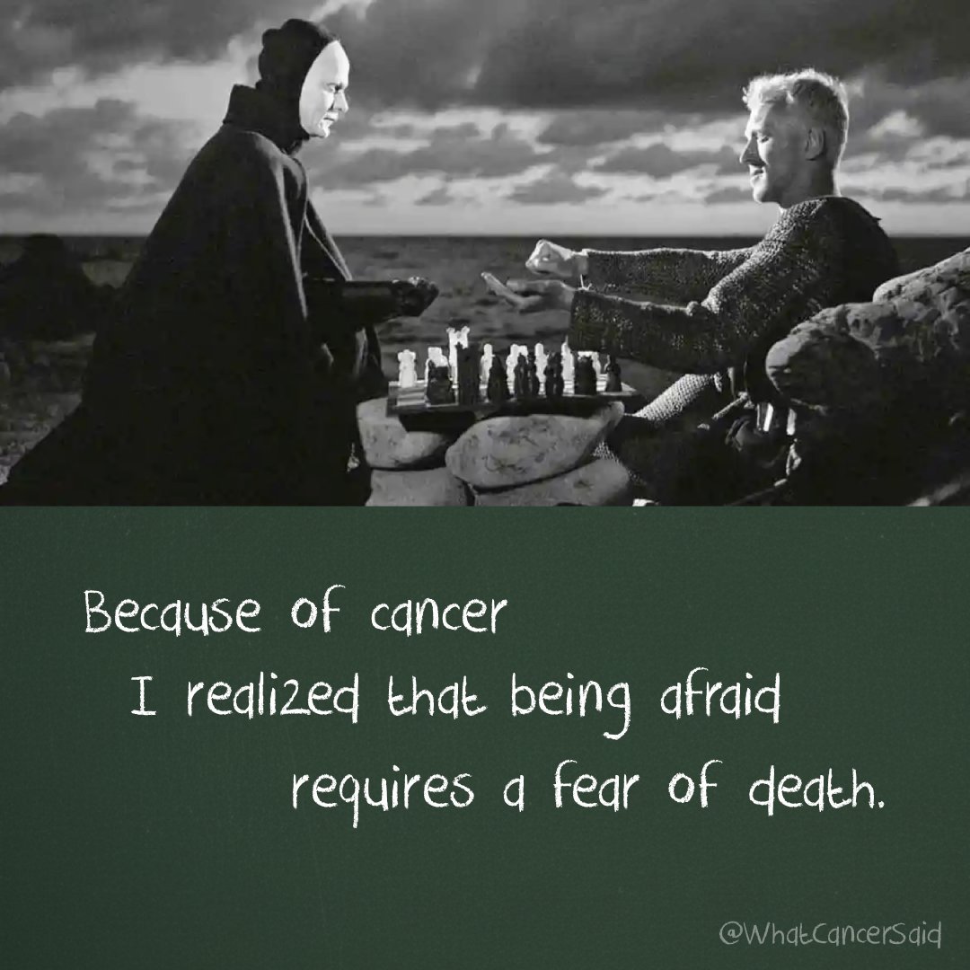 WhatCancerSaid's tweet image. I realized that being afraid requires a fear of death

#stillhere #livingwithcancer #DarkHumor