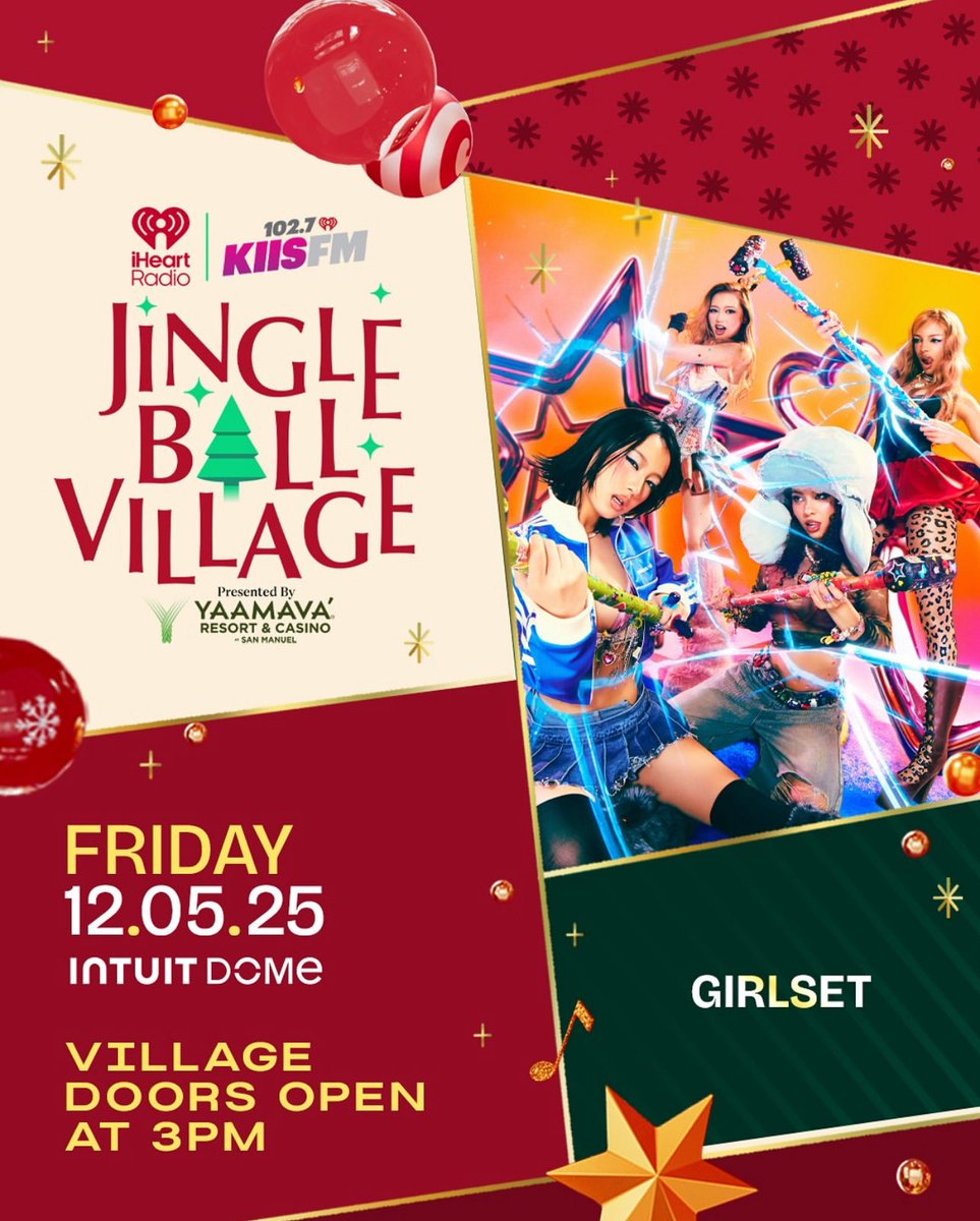 girlsetpopbase's tweet image. GIRLSET is announced to be performing at the ‘Jingle Ball Village’ on Friday December 5th!