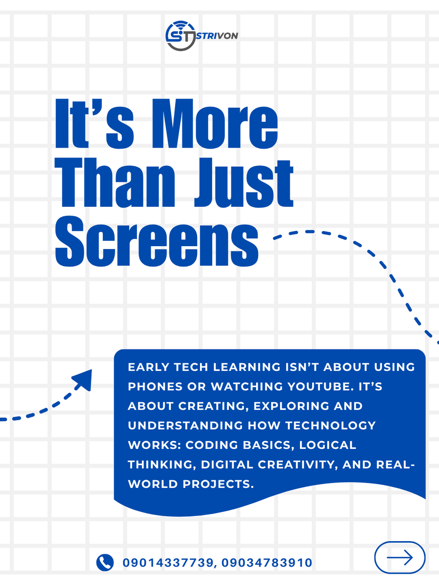 StrivonTech's tweet image. Kids shouldn’t just use technology; they should understand &amp;amp; create it.

Weekend Tech Classes now open → ₦6,000 (Sat &amp;amp; Sun)

Real skills: coding, logic, creativity, confidence &amp;amp; leadership.

DM to register ✔️
#KidsInTech #TechEducation #StrivonTech