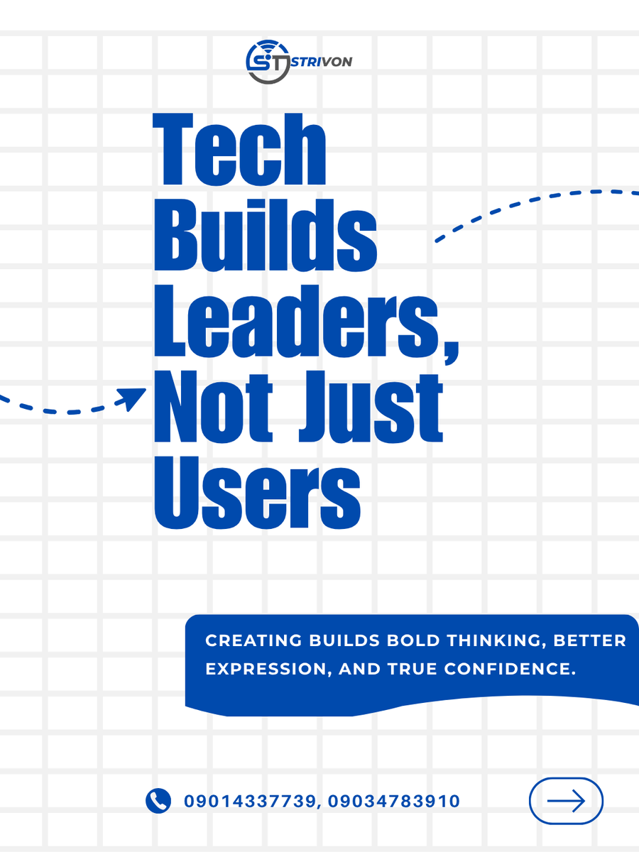 StrivonTech's tweet image. Kids shouldn’t just use technology; they should understand &amp;amp; create it.

Weekend Tech Classes now open → ₦6,000 (Sat &amp;amp; Sun)

Real skills: coding, logic, creativity, confidence &amp;amp; leadership.

DM to register ✔️
#KidsInTech #TechEducation #StrivonTech