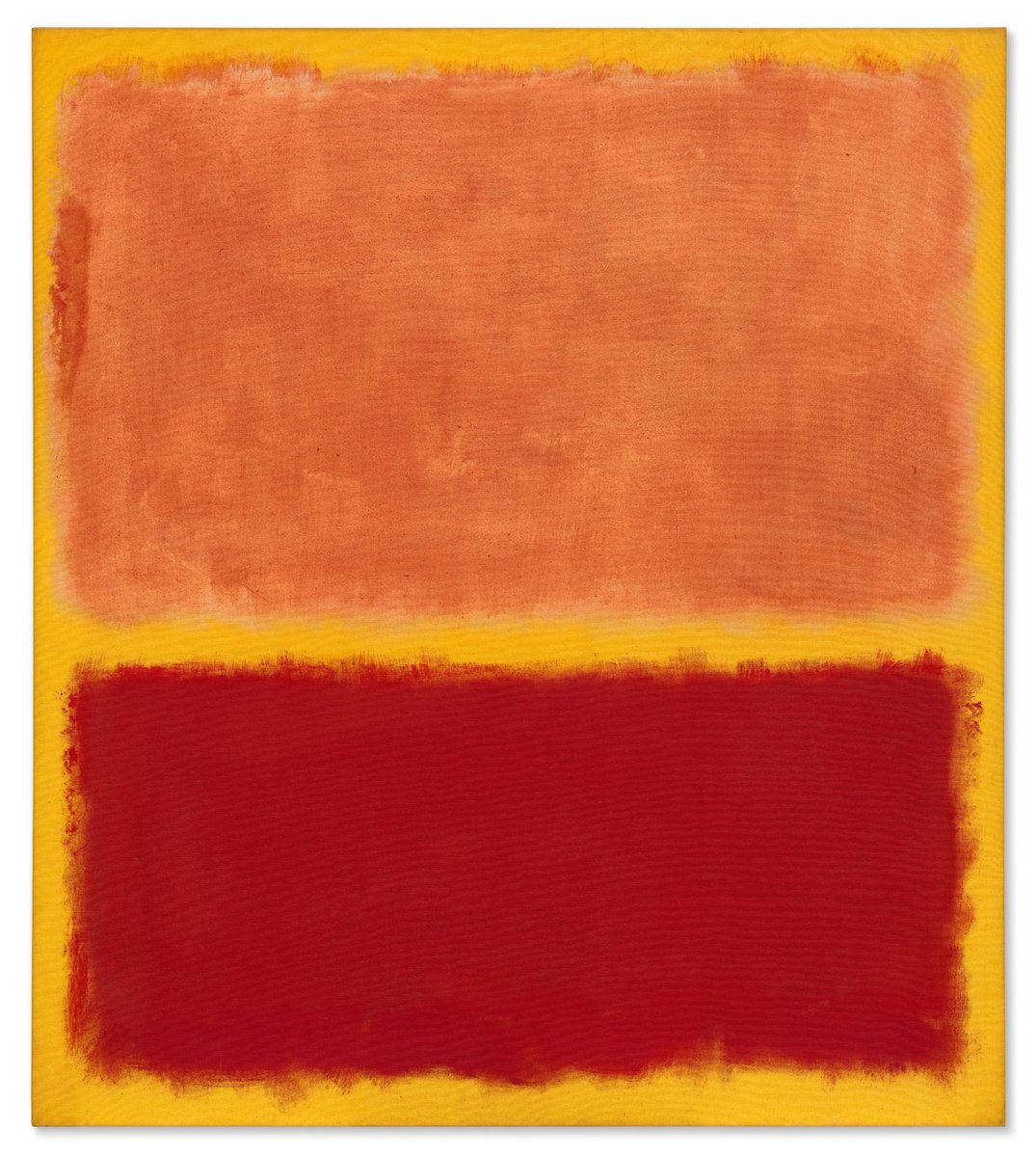 Mark Rothko’s ‘No. 31 (Yellow Stripe)’ closes the Collection of Robert F. and Patricia G. Ross Weis and achieves USD $62,160,000 in tonight’s 20th Century Evening Sale after an almost 5-minute bidding war.

With its luminous palette and meditative balance, the work exemplifies
