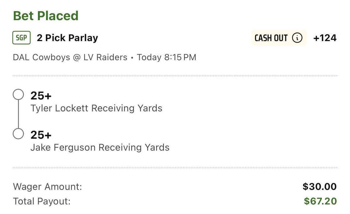 _Dylan_23's tweet image. 3U Here 🤙🏼

Let’s Cash out tonight 🔥💰 God Bless 🙏🏼

Sending someone $10 when we cash tonight 😈 Drop a ❤️

#DallasCowboys  #RaiderNation