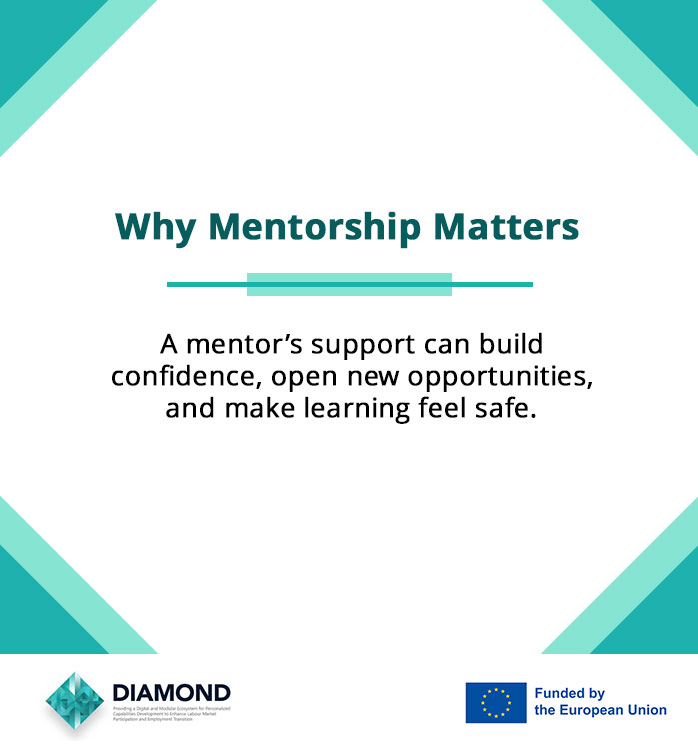 Diamond_Empower's tweet image. 🤝The Power of Mentorship
Mentorship helps people learn with confidence, explore new roles, and feel supported through change.
That’s what we support in @Diamond_Empower - learning that grows through connection.
⇒ diamond-empower.eu
#DIAMONDProject #REA #HorizonEU #EUFunded