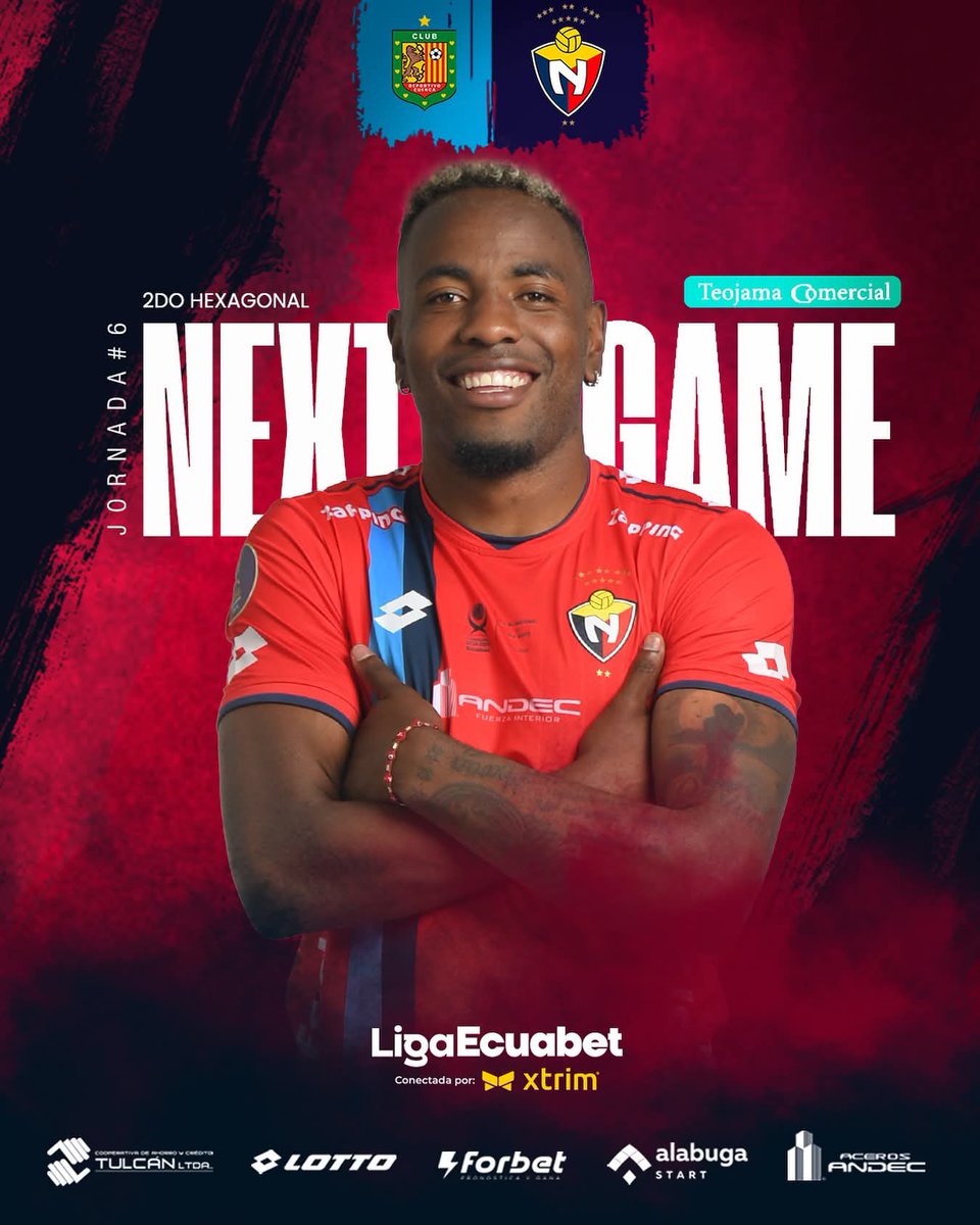 🔴🔴NEXT GAME

⚽ #ElNacional 🆚 #DCuenca

📅 Viernes 21 de Noviembre 
⏰ 19:00
🏟️ Estadio Alejandro Serrano Aguilar

🫶 Nunca caminarás solo…

#BiTri #ElNacional