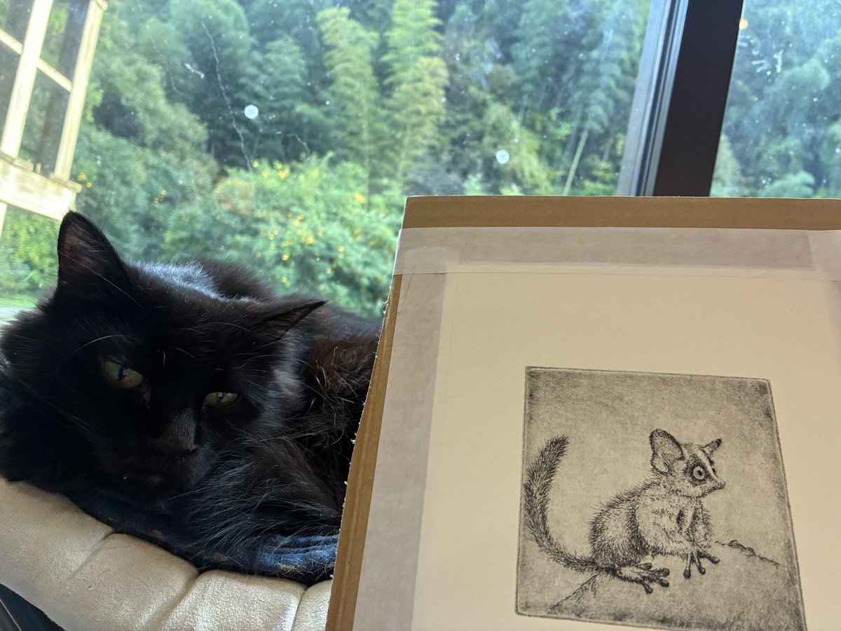 yu_grassbird's tweet image. AO Etching Studioでの楽しい制作。虫眼鏡片手に彫り進めています✨　#etching