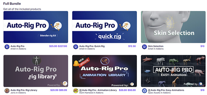 happy_modeling's tweet image. Auto Rig Pro、RetopoFlow、GeoScatter、FlipFluidsなどBlenderの大人気アドオンの49％オフセールが11月18日本日で終了です。

superhivemarket.com/posts/it-s-bun…

まとめ記事
modelinghappy.com/archives/65134

🦴 Auto-Rig Pro Bundle
Auto-Rig-Pro本体＋QuickRig Pro＋Skin Selection＋動物/人間アニメーション集など…