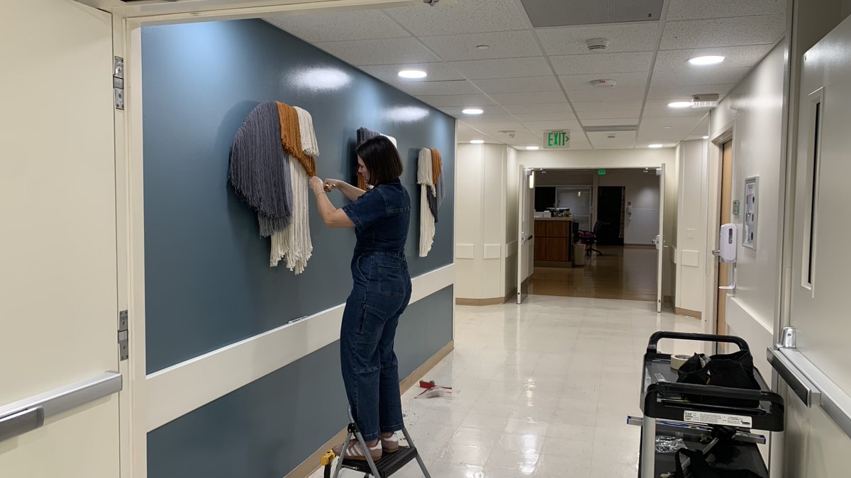 New permanent artwork now in Day Surgery! 🙌 Made possible from LUH Foundation funding alongside employee giving! Excited to welcome Darcy Fitzpatrick's pieces to the hospital! Darcy is a freelance installer/ display artist, floral designer and carpenter right here in Longmont🧡