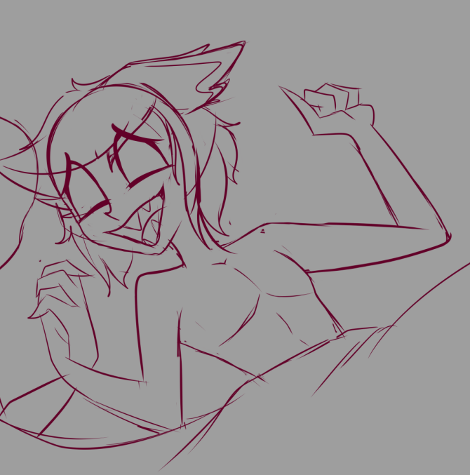 Estaba recreando la escena de Charlie y Vaggie...
Intente hacer la cara de Alastor pero me sale re pasivo ૮(˶╥︿╥)ა Ayuda...