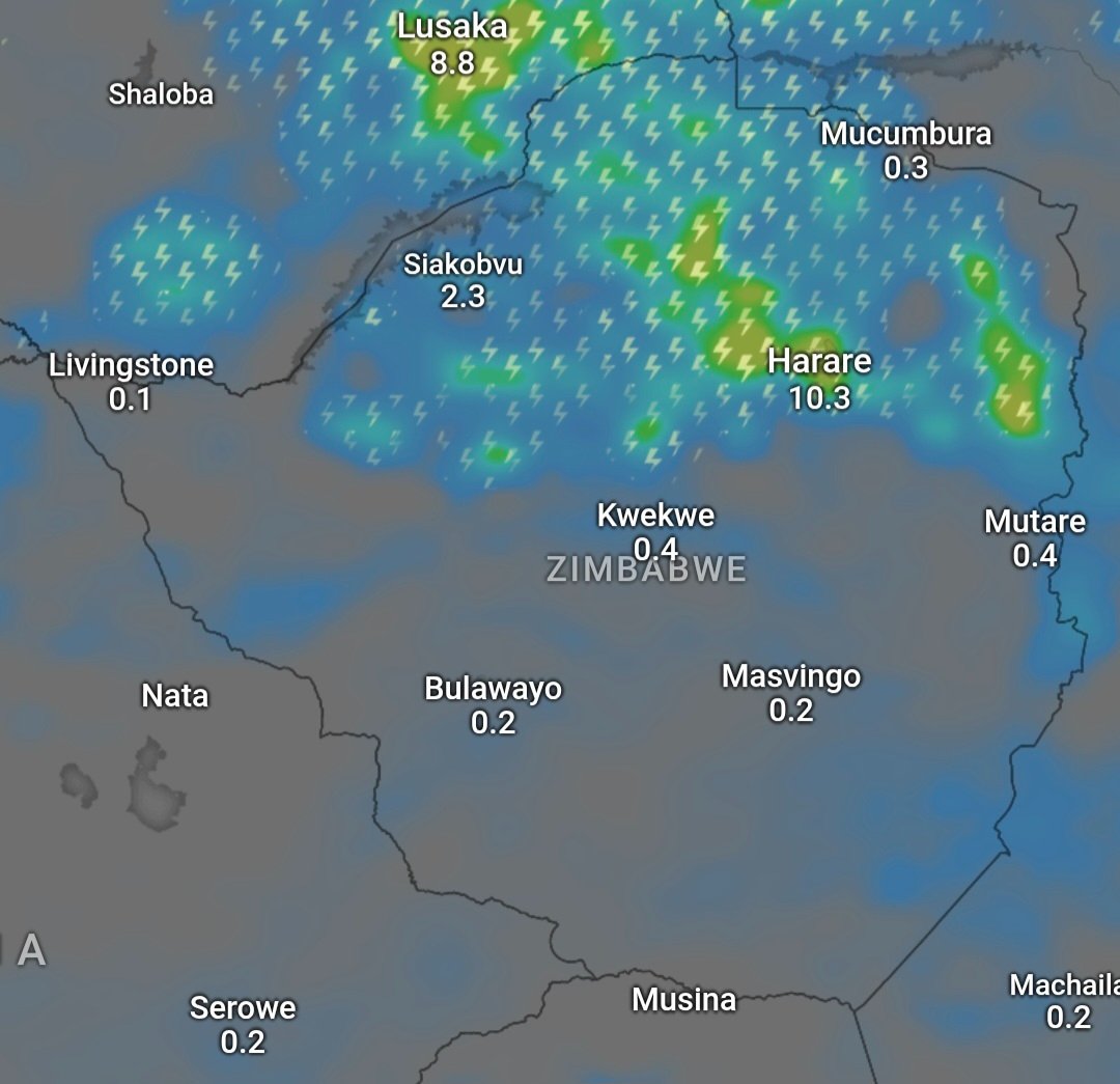 Although light showers may be experienced in parts of the country, showers and thundershowers are expected mainly across the northern half of Zimbabwe on Tuesday, with heavy rains possible at times. 
⚠️ 🌦 ⛈️ 🌱 🇿🇼