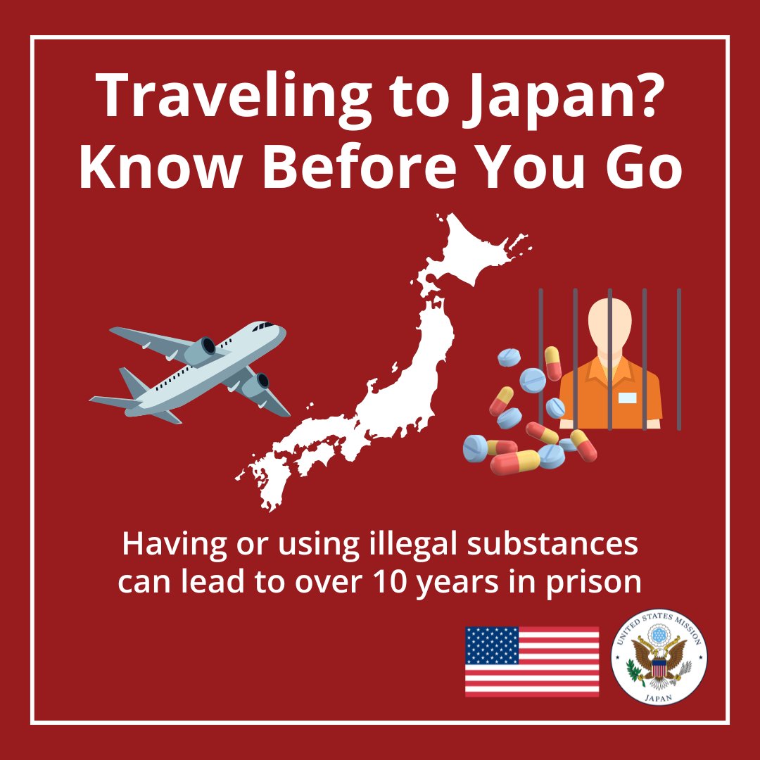 ✈️Traveling to Japan? Know Before You Go!
Japan’s drug laws are strict—even if you’re unaware, having or using illegal substances can lead to over 10 years in prison. The legal process is tough, and staying connected with home can be hard if convicted.
Protect yourself:
 ✅ Bring