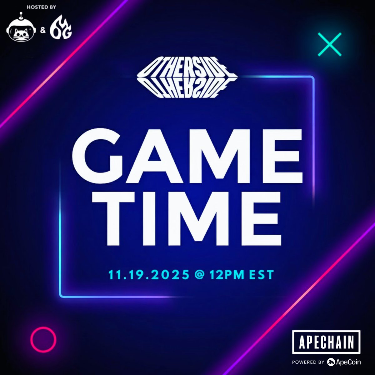 Mark your calendars for Game Time #5

📍Where: <a href="/OthersideMeta/">Othersidemeta</a> Nexus
🕛When: Wednesday @ 12PM EST

Hosted by MCV in collaboration w/<a href="/OtherGamesXYZ/">Other Games</a>

Last event was Simon Says. This week, you'll need to watch your back!

Get ready for a whole new level of madness. Don't miss it!