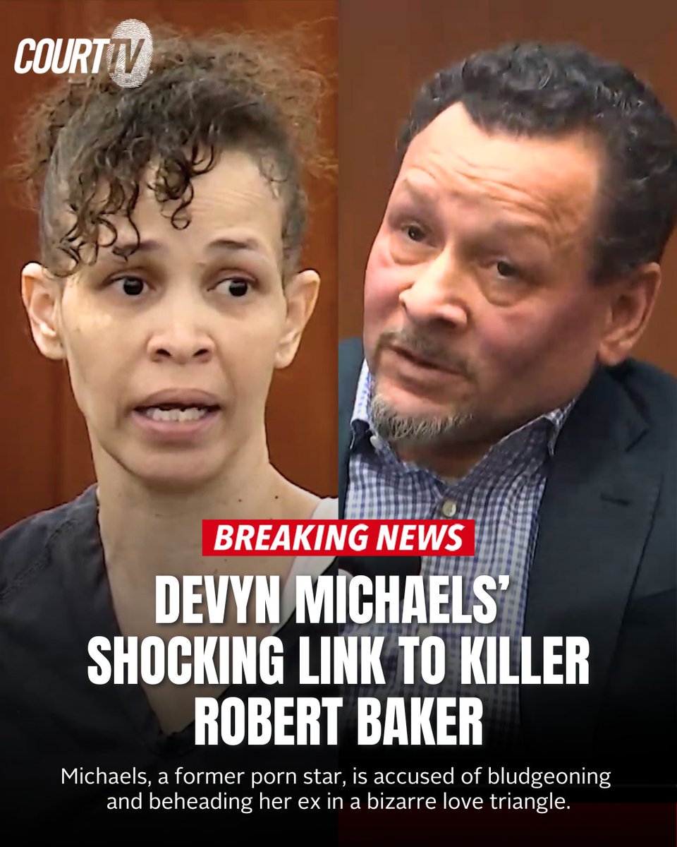 CourtTV's tweet photo. #BREAKING: Former porn star #DevynMichaels, who is accused of decapitating her ex in a bizarre love triangle, was reportedly married to convicted killer #RobertBaker, who helped #MonicaSementilli murder her husband in 2017.
#CourtTV What do YOU think?
MORE HERE: https://t.co/FXHHYmJhAo