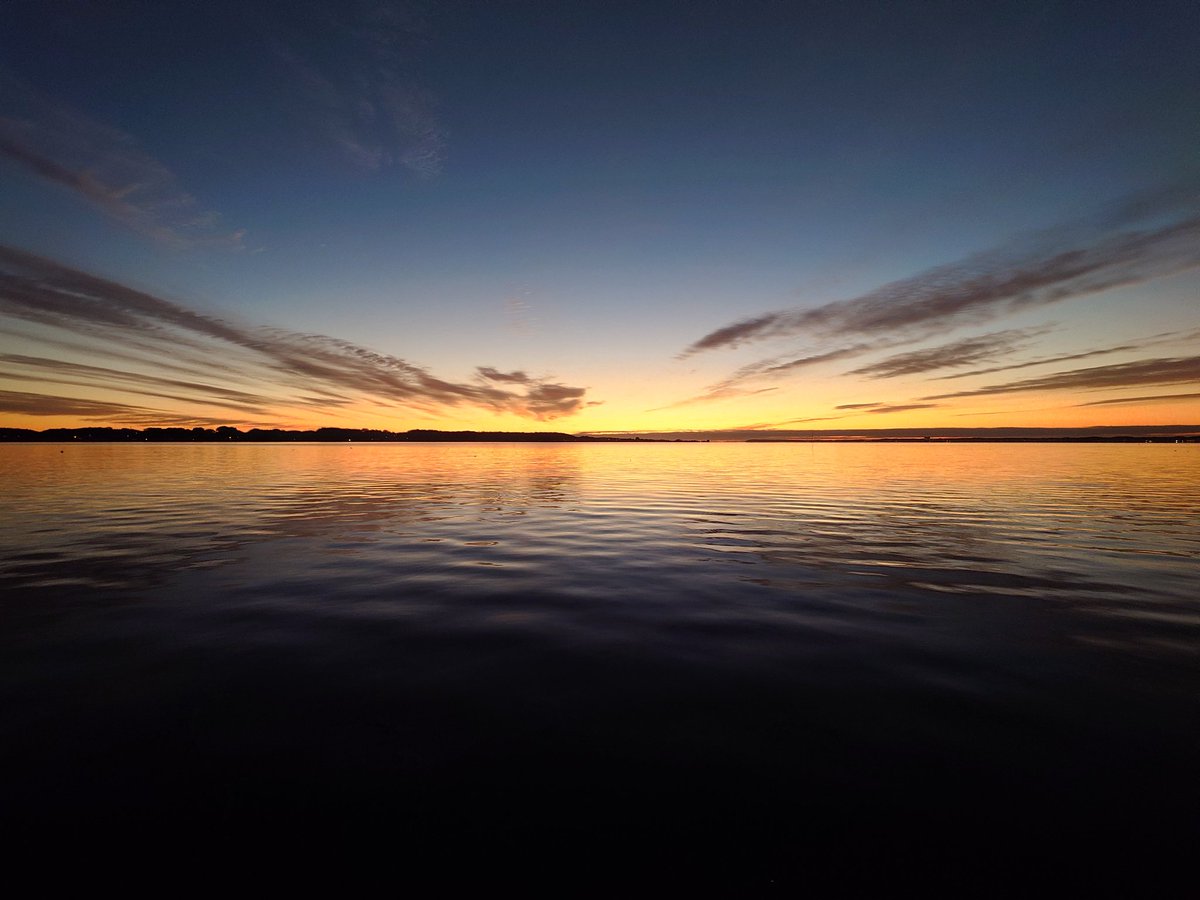 おはようございます☀
霞ヶ浦アサンポ 5:42　外気温6℃

無風の湖畔。
空気が張りつめ、冷たさが時間を止めているようです。
水面には、光の帯がまっすぐに伸び、
その中で水鳥たちが、静かに声を掛け合っています。

今朝も有り難い。
すべての生き物が幸せでありますように🙏