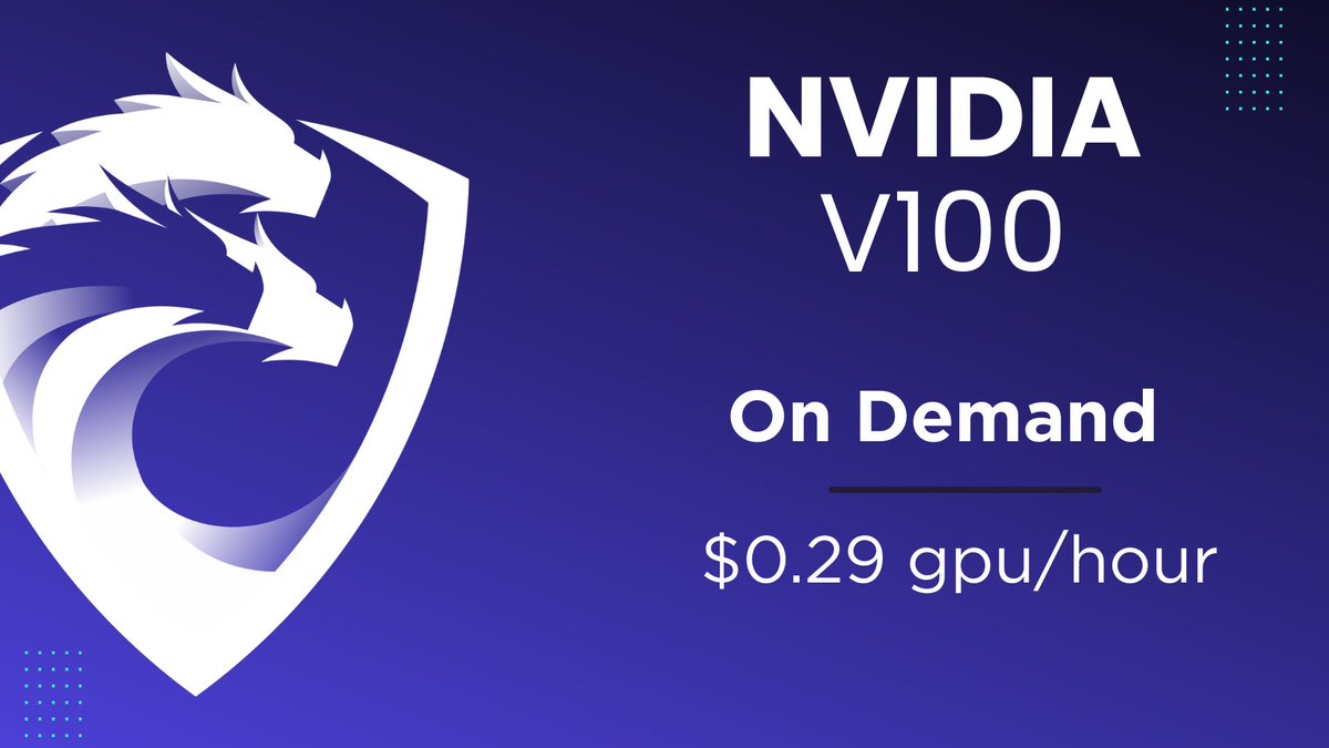 get_hydrahost's tweet image. Hydra just onboarded scalable compute at the lowest cost per token, powered by V100 DGX-2 systems.

The NVIDIA V100 is designed for AI, deep learning and high-performance computing workloads. Built on a carbon-friendly infrastructure, these systems give you enterprise-grade…