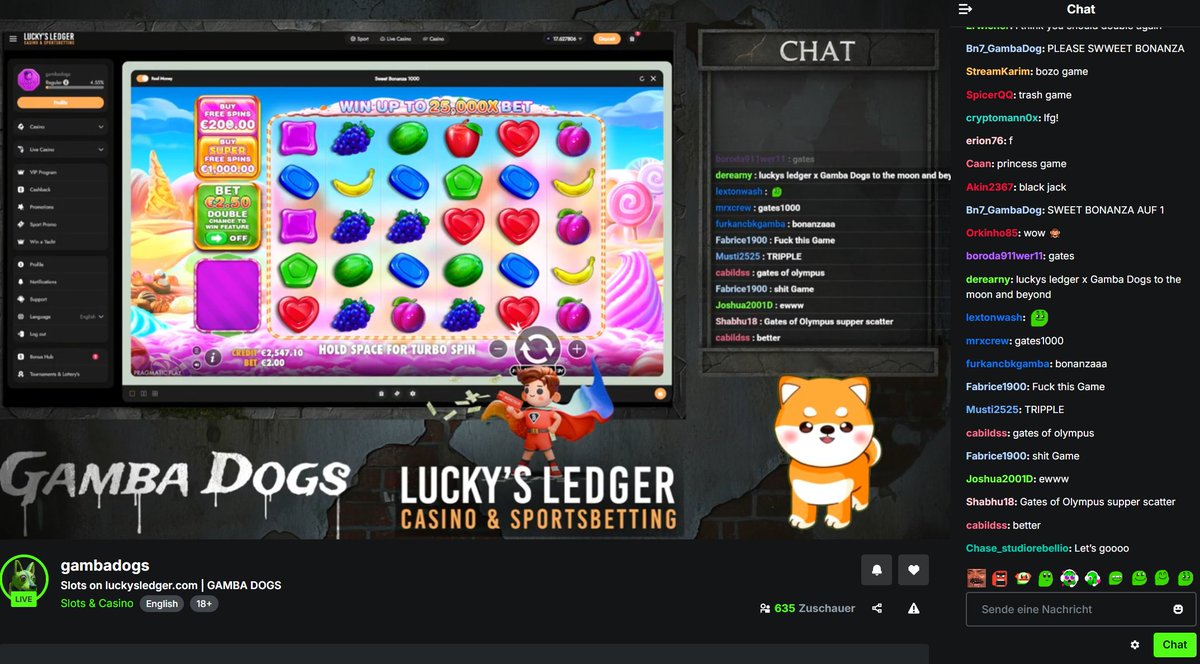 FIRST <a href="/gambadogs/">Gamba Dogs</a> slot stream. Thats how you onboard web2 ppl into web3.

Nobody knows NFT like me.