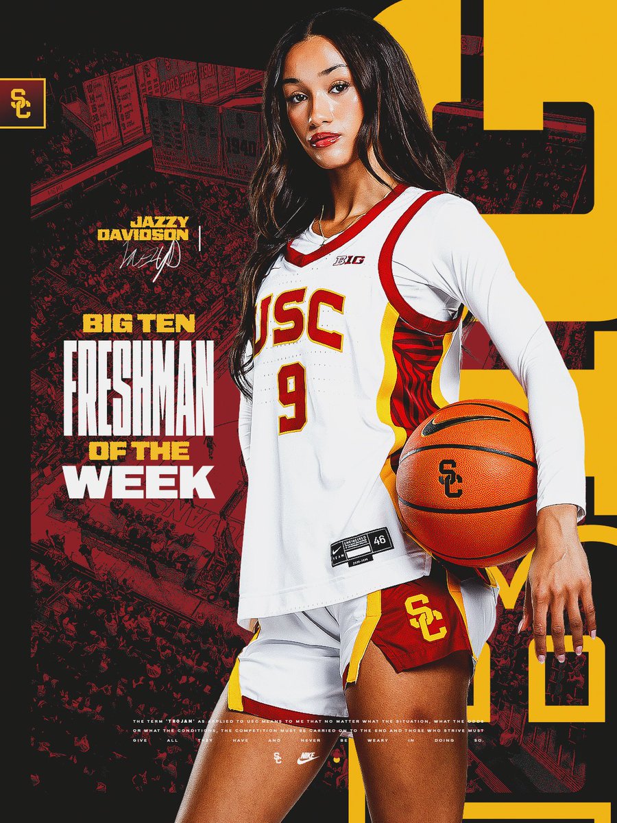 USCWBB's tweet image. YES JAZZY 👏

@jazz_davidson6 has been named the @B1Gwbball Co-Freshman of the Week!