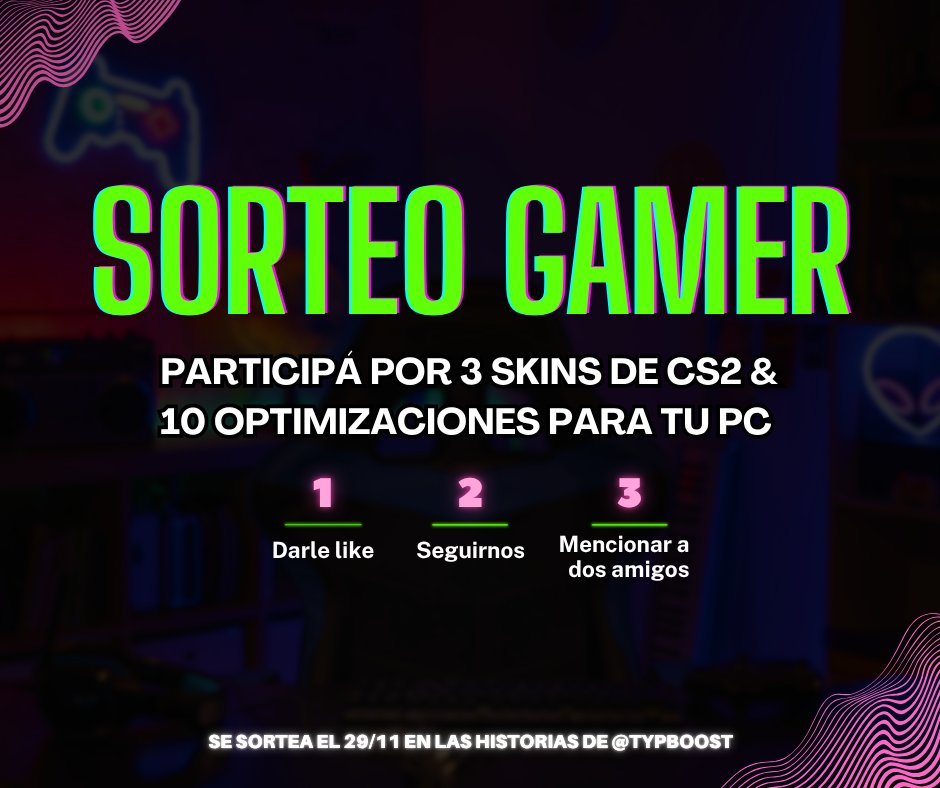 Sorteo en INSTAGRAM con <a href="/TYPBoost/">TYPBoost OPTIMIZACIONES</a> 💣
Vayan a participar al post! 👇
instagram.com/p/DQ4wzOOjgfh/