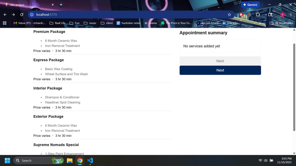 choir241's tweet image. Looking good so far 🔥 
Just finished the styling and layout for the package list page - need to build out the package cart items and their styling next, but we're out here building awesome solutions for problems😎
#buildinpublic #100devs