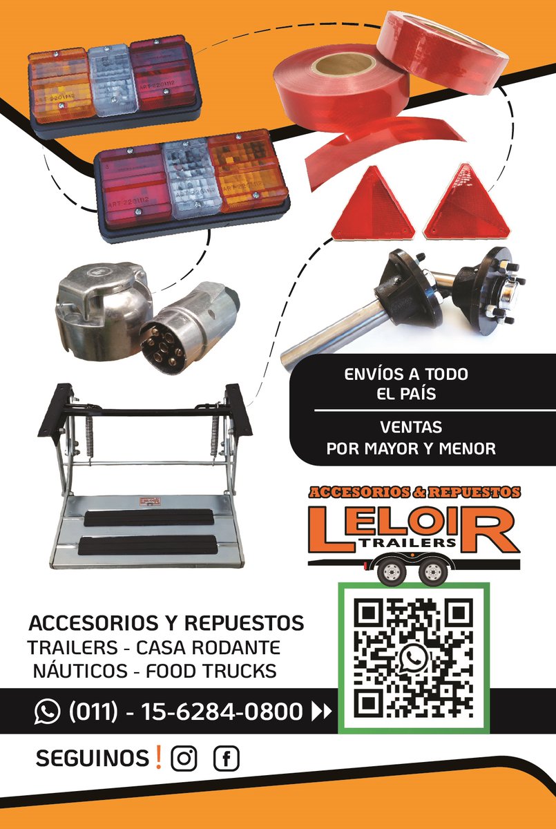 trailersleloir's tweet photo. TORTUGA ELASTICOS MASAS GUARDABARROS TRAILER CASA RODANTE FOODTRUCK
TODO LO QUE PRECISAS PARA TU TRAILER EN UN SOLO LUGAR
CONSULTAS:(011)156-284-0800 o EN https://t.co/LGUlfQ56dP
ENVÍO A TODO EL PAÍS.
VENTA POR MAYOR Y MENOR https://t.co/gl6eG1cpGQ