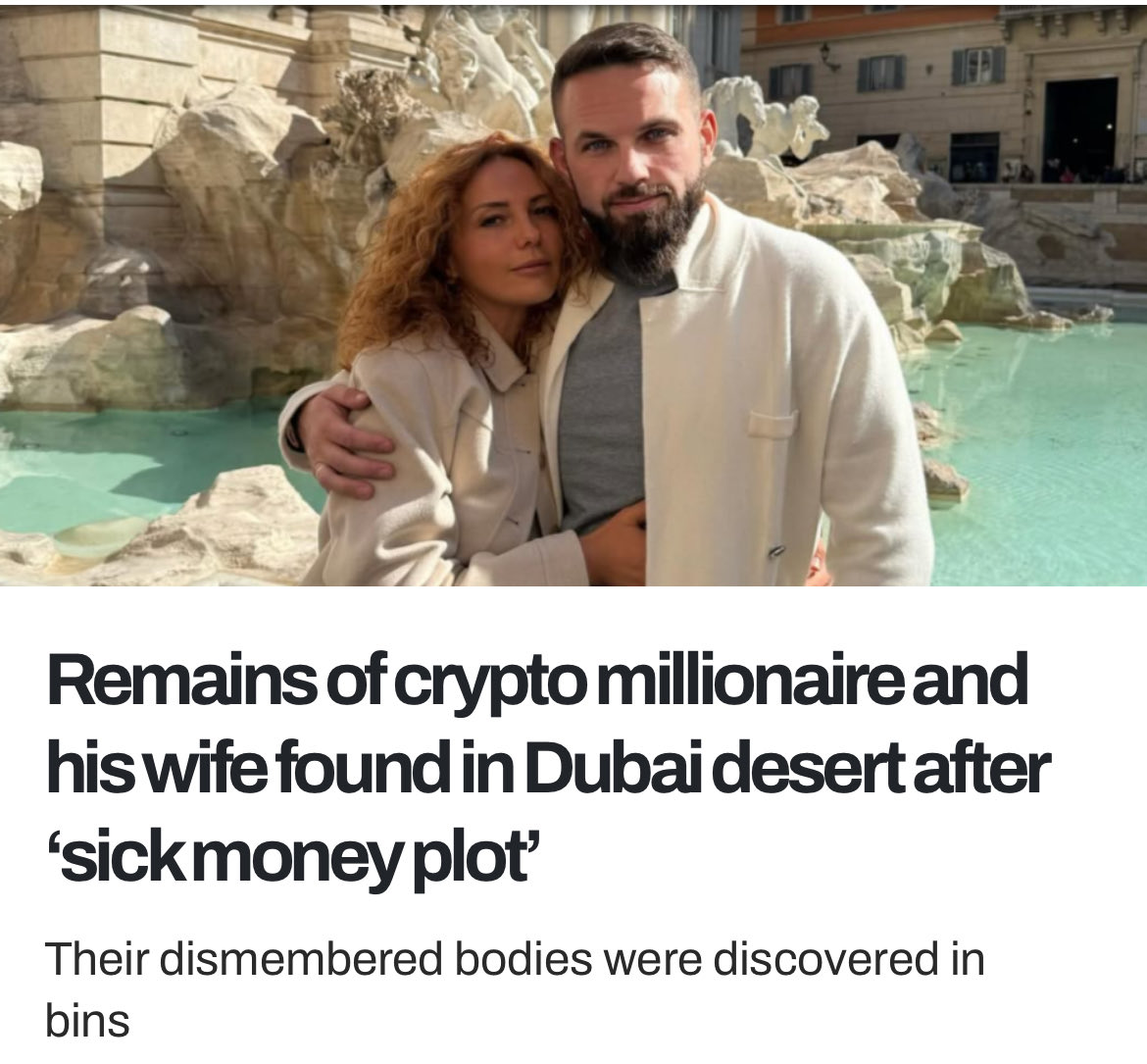 The reality behind the Dubai crypto influencer attack: •Roman Novak, 38,  called himself a crypto millionaire •his wife, Anna, 37, was a former TV  reporter in Russia •they moved to Dubai after