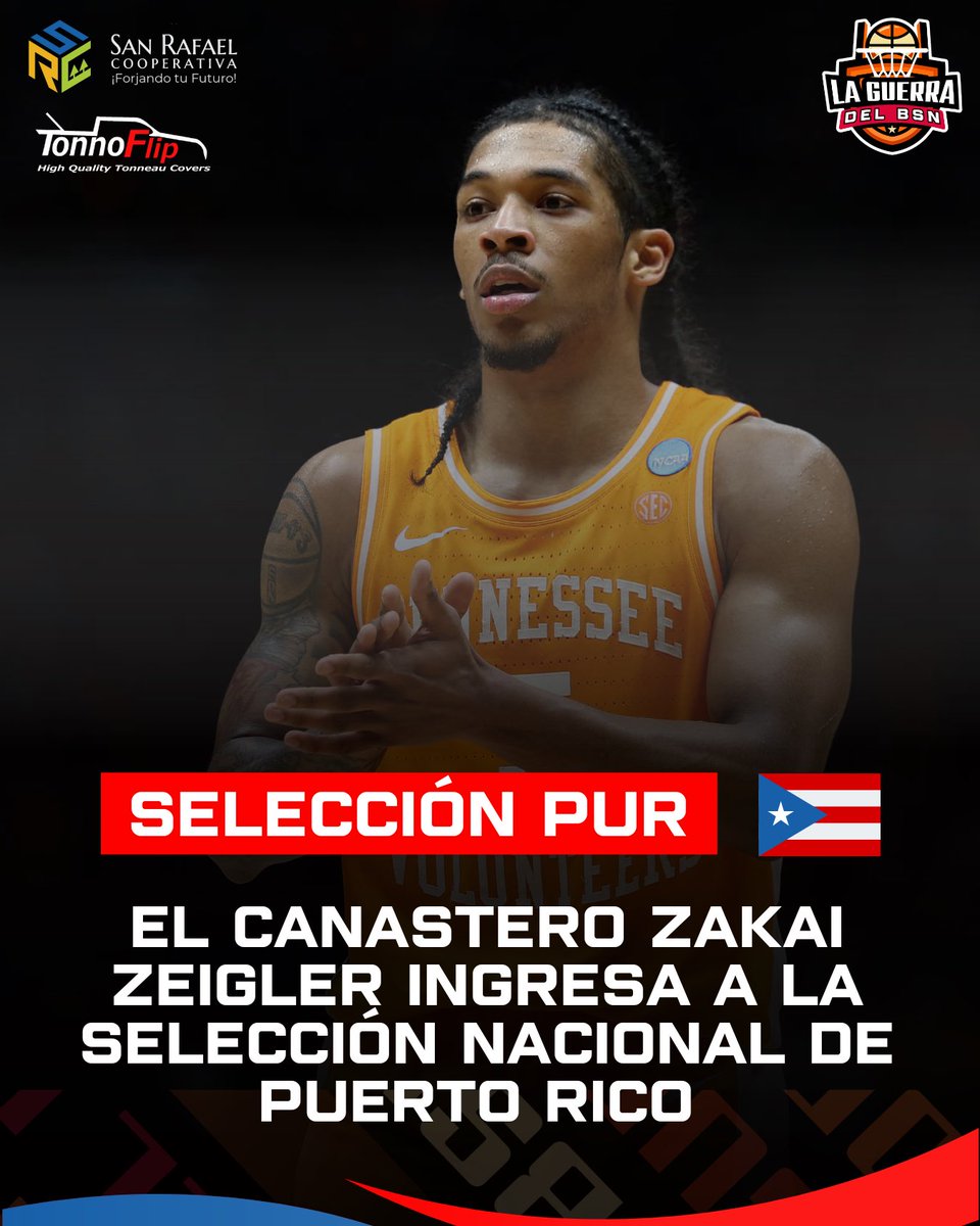 #FIBA | OFICIAL: El juvenil canastero Zakai Zeigler ingresa a la Selección Nacional de Puerto Rico y representará a la isla en la ventana clasificatoria al Mundial FIBA 2027.