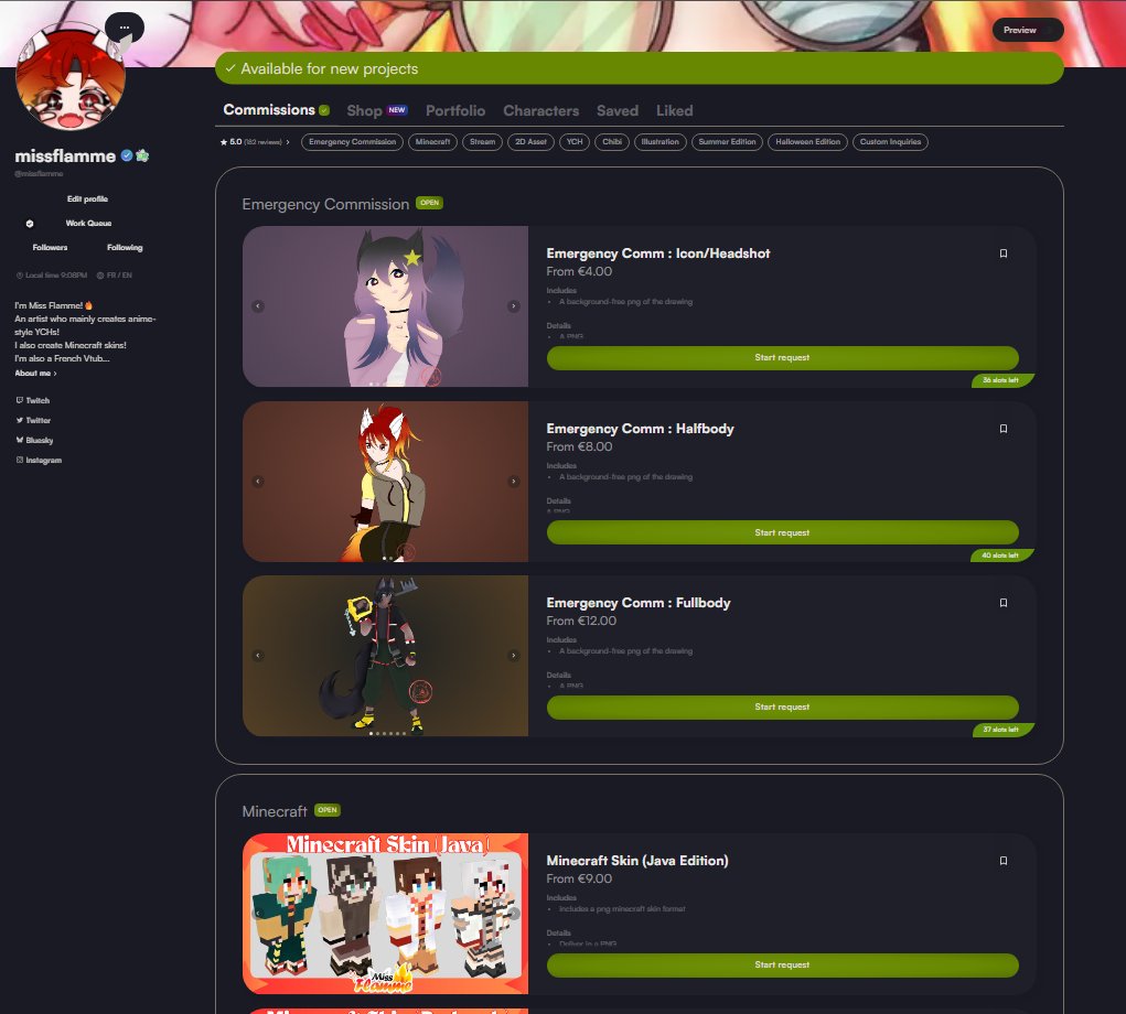 Miss Flamme 🔥VArtist tweet media